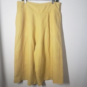 Comptemporaine 100% linen crop palazzo